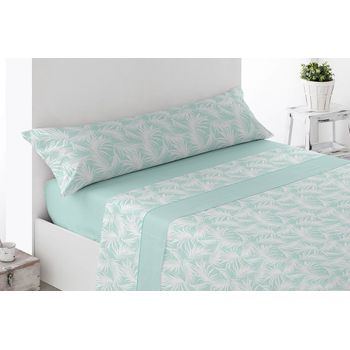 Juego De Sábanas Tela Estampado Miracle Home Majan Cama De 105 Cm Verde