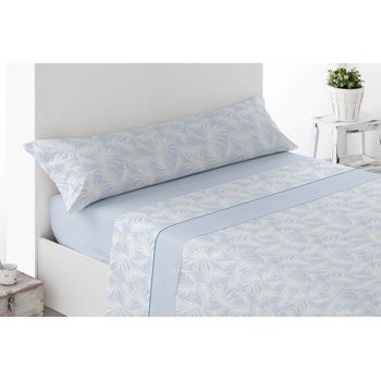 Juego De Sábanas Tela Estampado Miracle Home Majan Cama De 105 Cm Azul