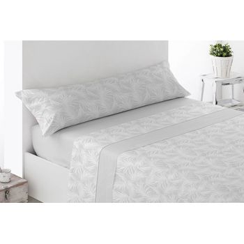 Juego De Sábanas Tela Estampado Miracle Home Majan Cama De 105 Cm Gris