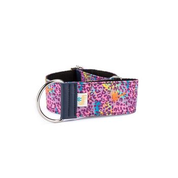 Collar Para Galgo Speedy Regulable Leopardo Rosa Pamppy 40 Cm