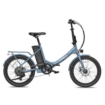 Bicicleta Eléctrica Fafrees F20 Lasting - Motor 250w Batería 36v18.2ah Autonomía 120km - Gris Azul