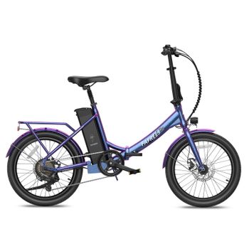 Bicicleta Eléctrica Fafrees F20 Lasting - Motor 250w Batería 36v18.2ah Autonomía 120km - Azul Púrpura