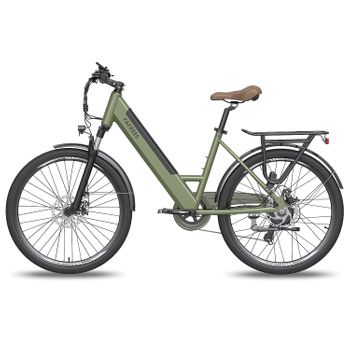 Fafrees F26 Pro 14.5ah Bicicleta Eléctrica - Motor 250w Batería 36v14.5ah Autonomía 110km Freno De Disco Mecánico - Verde Oscuro