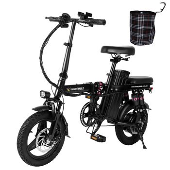 Bicicleta Eléctrica Honey Whale S6 Pro-s - Motor 350w Batería 48v15ah Autonomía 50km Frenos De Disco - Negro