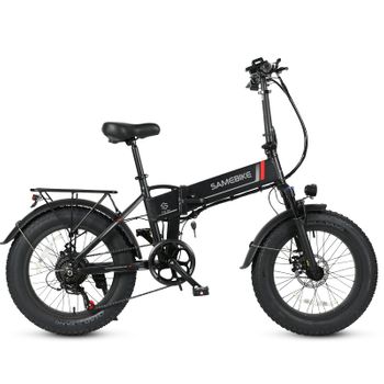 Samebike Lotdm200-ii Bicicleta Eléctrica - Potencia 500w Batería 48v13ah Autonomía 40km Freno De Disco Mecánico - Negro