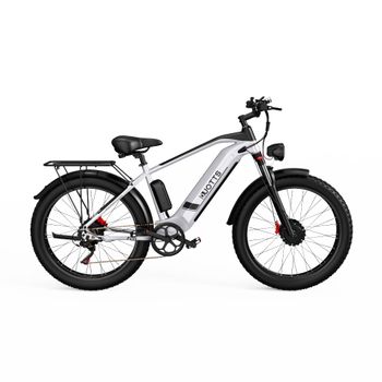 Duotts F26 Bicicletas Eléctricas - Motores 750w*2 Batería 840wh 50km Autonomía Plateado-blanco