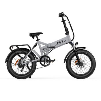 Bicicleta Eléctrica Pvy Z20 Plus 500 - Motor 250w Batería 48v14.5ah Autonomía 100km Freno De Disco Mecánico - Gris