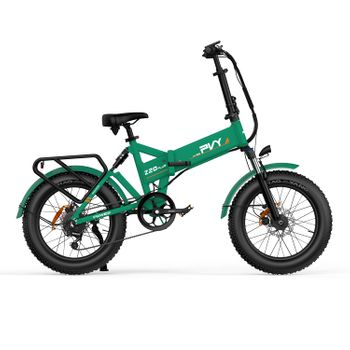 Bicicleta Eléctrica Pvy Z20 Plus 1000 - Motor 250w Batería 48v16.5ah Autonomía 120km Freno De Disco Hidráulico - Verde