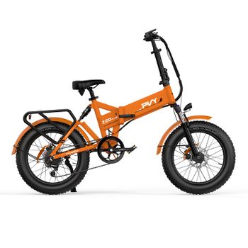 Bicicleta Eléctrica Pvy Z20 Plus 1000 - Motor 250w Batería 48v16.5ah Autonomía 120km Freno De Disco Hidráulico - Naranja