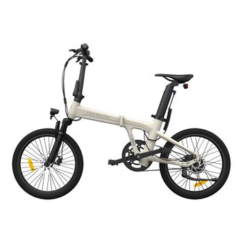 Bicicleta Eléctrica Ado Air 20s - Potencia 250w Batería 36v9.6ah Autonomía Asistida 100km Freno De Disco Hidráulico - Blanco Marfil