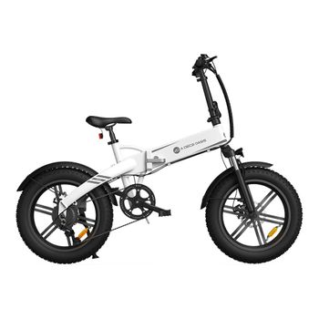 Bicicleta Eléctrica Ado Beast 20f - Potencia 250w Batería 36v14.5ah Autonomía Asistida 120km Freno De Disco Hidráulico - Blanco