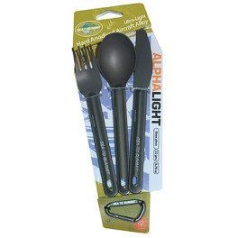 Sea To Summit Cubierto Metálico Alphalight Cutlery Set 3 Pc Gris Anodizado