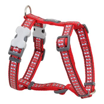 Arnés Para Perro Red Dingo Hueso Reflectante 46-76 Cm Rojo