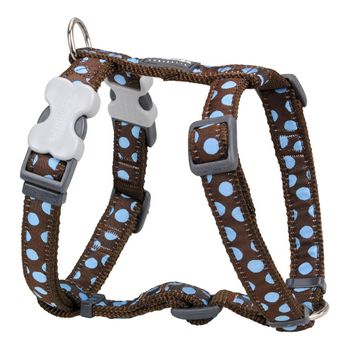 Arnés Para Perro Red Dingo Style Azul Marrón Lunares 30-48 Cm