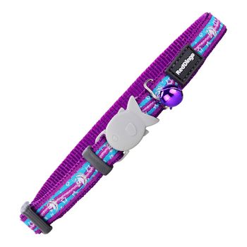 Collar Para Gato Red Dingo Style Morado Unicornio (1,2 X 20-32 Cm)