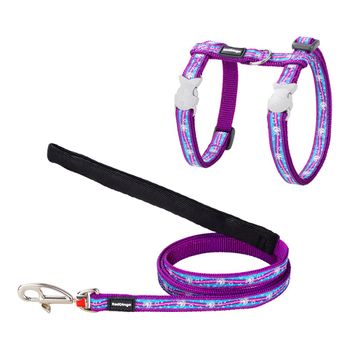 Arnés Para Gato Ticwatch Style Morado Azul Unicornio Correa