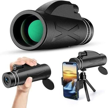 Telescopio Chronus 80x100 Hd Monocular Ipx7 Waterproof Smartphone Tripod(negro)