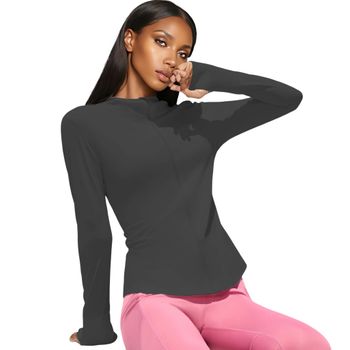 Chaqueta Ajustada Con Capucha Frees Copes Sedosa Para Pilates Material Poliéster