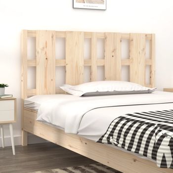 Cabecero De Cama | Panel De Cabecera Madera Maciza De Pino 125,5x4x100 Cm Cfw641816