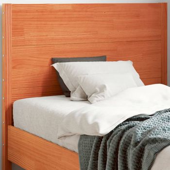 Cabecero De Cama | Panel De Cabecera Madera Maciza De Pino Marrón Cera 100 Cm Cfw385137