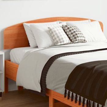 Cabecero De Cama | Panel De Cabecera Madera Maciza De Pino Marrón Cera 135 Cm Cfw331683