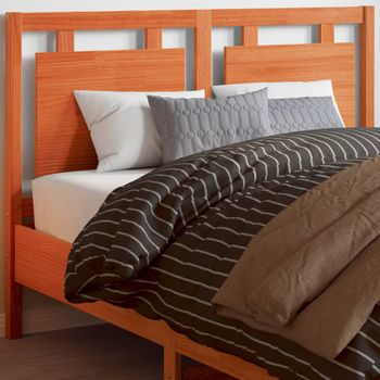 Cabecero De Cama | Panel De Cabecera Madera Maciza De Pino Marrón Cera 135 Cm Cfw932211