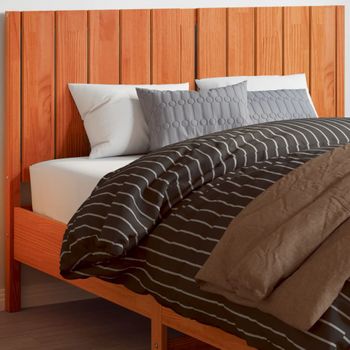 Cabecero De Cama | Panel De Cabecera Madera Maciza De Pino Marrón Cera 135 Cm Cfw842349