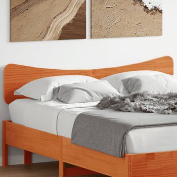 Cabecero De Cama | Panel De Cabecera Madera Maciza De Pino Marrón Cera 140 Cm Cfw935512