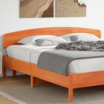 Cabecero De Cama | Panel De Cabecera Madera Maciza De Pino Marrón Cera 200 Cm Cfw902702