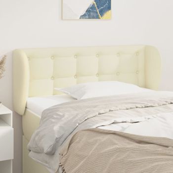 Cabecero Cama | Panel De Cabecera De Cuero Sintético Color Crema 103x23x78/88 Cm Cfw483560