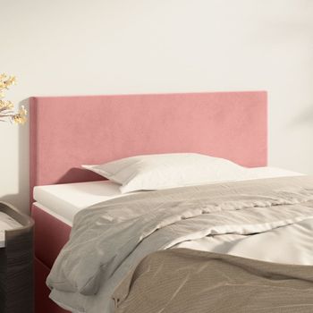 Cabecero Cama | Panel De Cabecera De Terciopelo Rosa 80x5x78/88 Cm Cfw547082