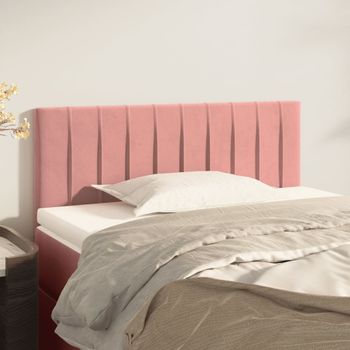 Cabecero Cama | Panel De Cabecera De Terciopelo Rosa 80x5x78/88 Cm Cfw917570