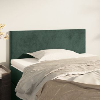 Cabecero Cama | Panel De Cabecera De Terciopelo Verde Oscuro 90x5x78/88 Cm Cfw348100