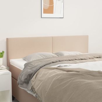 Pack 2 Uds Cabeceros Cama | Panel De Cabeceras Cuero Sintético Capuchino 72x5x78/88 Cm Cfw980359