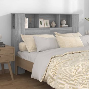 Mueble Cabecero Cama | Panel De Cabecera Color Gris Sonoma 140x18,5x104,5 Cm Cfw421496