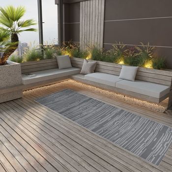 Alfombra De Exterior | Alfombra De Jardín Pp Gris Antracita 80x250 Cm Cfw729835