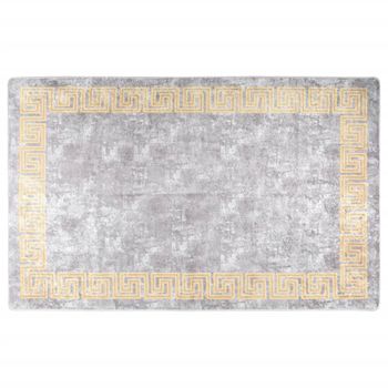 Alfombra De Dormitorio | Felpudo | Alfombra Lavable Antideslizante Gris 160x230 Cm Cfw730900