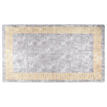 Alfombra De Dormitorio | Felpudo | Alfombra Lavable Antideslizante Gris 190x300 Cm Cfw730903