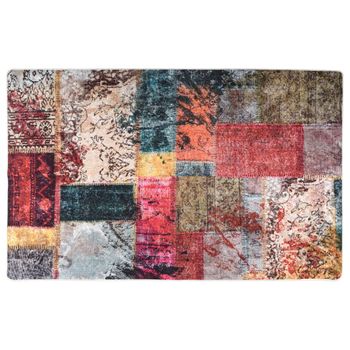 Alfombra De Dormitorio | Felpudo | Alfombra Lavable Patchwork Antideslizante Multicolor 160x230 Cm Cfw730990