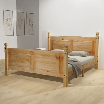 Cama Para Adultos | Cama Con Colchón Mexican Pine Corona 160x200 Cm Cfw191916