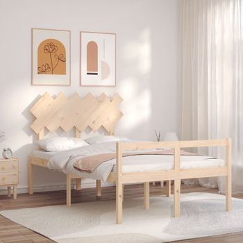 Cama Para Adultos | Cama De Matrimonio Personas Mayores Con Cabecero Madera Maciza Cfw804143