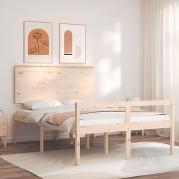 Cama Matrimonial | Cama Para Adultos | Cama De Matrimonio Personas Mayores Con Cabecero Madera Maciza Cfw907296