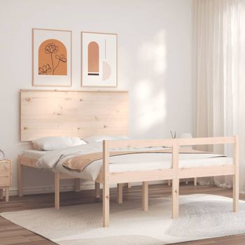 Cama Matrimonial | Cama Para Adultos | Cama Para Personas Mayores Con Cabecero Madera Maciza Cfw427718