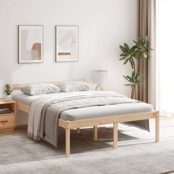 Cama Para Adultos | Cama Para Personas Mayores Madera Maciza De Pino 120x200 Cm Cfw828086