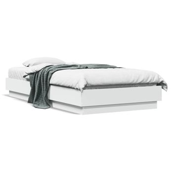 Cama Para Adulto | Cama Individual | Estructura De Cama Con Luces Led Blanco 75x190 Cm Cfw515670