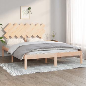 Cama Matrimonial | Cama Para Adultos | Estructura De Cama De Madera Maciza 140x200 Cm Cfw656339