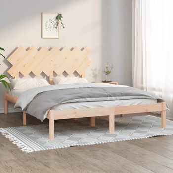 Cama Matrimonial | Cama Para Adultos | Estructura De Cama De Madera Maciza King Size 150x200 Cm Cfw629130