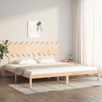 Cama Matrimonial | Cama Para Adultos | Estructura De Cama De Madera Maciza 200x200 Cm Cfw649137