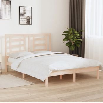 Cama Matrimonial | Cama Para Adultos | Estructura De Cama De Madera Maciza De Pino 160x200 Cm Cfw915658