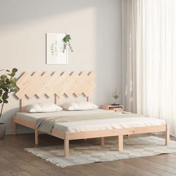 Cama Matrimonial | Cama Para Adultos | Estructura De Cama De Madera Maciza De Pino 160x200 Cm Cfw929725